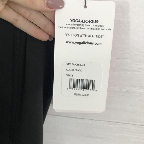 Yogalicious High Waist Cut Out Cropped Legging - Picture 3 of 8